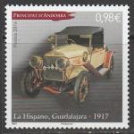Андорра (франц. почта) 2014 год. Автомобиль 1917 года, 1 марка (н)