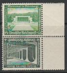 Германия (III Рейх) 1936 год. Современная архитектура, пара марок (наклейка)