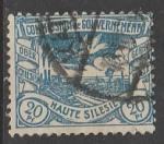 Германия (Верхняя Силезия) 1920 год. Стандарт. Металлургические заводы. Голубь мира, 20 Pf., 1 марка из серии (гашёная)