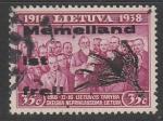 Германия (Мемель) 1939 год. НДП на марке Литвы, 35 С, 1 марка из серии (гашёная)