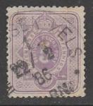 Германия (II Рейх) 1875/1879 год. Стандарт. Номинал и корона в овале, 5 Pf.,1 марка из серии (гашёная)
