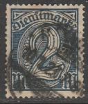 Германия (Веймарская республика) 1920 год. Цифровой рисунок, ном. 2 М, 1 служебная марка из серии (гашёная)