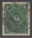 Германия (Веймарская республика) 1921 год. Стандарт. Почтовый рожок, номинал 4 М., 1 марка из серии (гашёная)