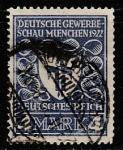 Германия (Веймарская республика) 1922 год. Выставка в Мюнхене. Герб города, номинал 4 М., 1 марка из серии (гашёная)