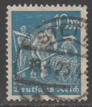 Германия (Веймарская республика) 1922/1923 год. Стандарт. Крестьяне, 10 М., 1 марка из серии (гашёная)