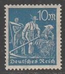 Германия (Веймарская республика) 1922/1923 год. Стандарт. Крестьяне, 10 М., 1 марка из серии