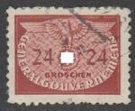 Германия (III Рейх, оккупация Польши) 1940 год. Эмблема, 24 Gr., 1 служебная марка из серии (гашёная)