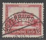 Германия (Веймарская республика) 1930 год. Бранденбургские ворота Берлина, 15+5 Pf., 1 марка из серии (гашёная)
