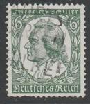 Германия (III Рейх) 1934 год. 175 лет со дня рождения поэта Фридриха фон Шиллера, 1 марка из двух (гашёная)
