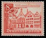 Германия (III Рейх) 1939 год. Ратуша во Франкфурте-на-Майне, 8+4 Pf., 1 марка из серии (наклейка)
