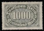 Германия (Веймарская республика) 1922/1923 год. Стандарт. Цифровой рисунок в овале, 1000 М.,1 марка из серии