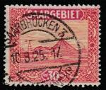 Германия (Саарская область) 1922 год. Стандарт. Плебисцит. Ландшафты. Шлаковые отвалы, 30 С, 1 марка из серии (гашёная)