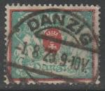 Германия (Данциг) 1923 год. Большой государственный герб, 1 марка (гашёная)