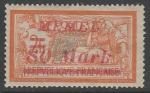 Германия (Мемель) 1922 год. Стандарт. НДП красного цвета: 80 М./2 Fr., 1 марка из серии (наклейка)