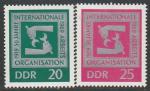ГДР 1969 год. 50 лет Международной организации труда, 2 марки 
