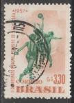 Бразилия 1957 год. Баскетбол, 1 марка (гашёная)
