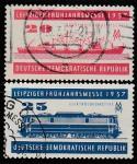 ГДР 1957 год. Лейпцигская ярмарка, 2 марки (гашёные)