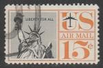 США 1959 год. Статуя Свободы, 1 гашёная марка 