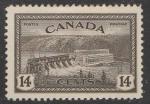 Канада 1946 год. Стандарт. Переход к мирному производству. ГЭС, 1 марка из серии (наклейка)
