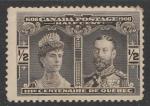 Канада 1908 год. 300 лет городу Квебек. Принц Георг и принцесса Мария, 1 марка из серии.