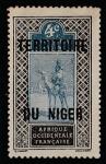 Французский Нигер 1921 год. Стандарт. Туарег на верблюде, надпечатка, 1 марка из серии (наклейка)