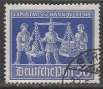 Германия (Союзная зона оккупации) 1948 год. Ярмарка в Ганновере, 1 марка из двух (гашёная)