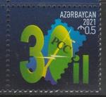 Азербайджан 2021 год. 30 лет РСС, 1 марка (н