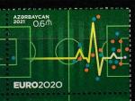 Азербайджан 2021 год. Чемпионат Европы по футболу "Евро-2020", 1 марка (н
