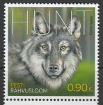 Эстония 2021 год. Фауна: волк, 1 марка (н