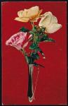 Открытка Букет роз (фото М. Мезенцева). Выпуск 1975 год 