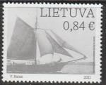 Литва 2021 год. История морского флота Литвы, 1 марка (н