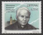 Литва 2022 год. 100 лет со дня рождения священника Казимираса Василяускаса, 1 марка (н