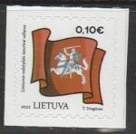 Литва 2022 год. Государственные символы Литвы, 1 марка (самоклейка) (н0,10