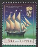 Латвия 2022 год. Парусник XIX века, 1 марка (н
