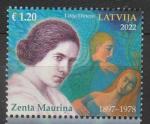 Латвия 2022 год. 125 лет со дня рождения писательницы Зенты Маурине, 1 марка (н