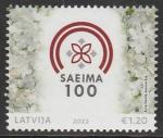 Латвия 2022 год. 100 лет Сейму Латвии, 1 марка (н