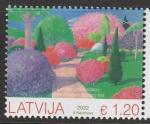 Латвия 2022 год. Ботанический сад Латвийского университета, 1 марка (н