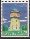 Латвия 2022 год. Водонапорная башня в Риге, 1 марка (н