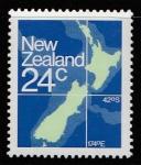 Новая Зеландия 1982 год. Стандарт. Карта Новой Зеландии, 1 марка.