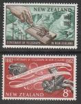 Новая Зеландия 1962 год. 100 лет телеграфу, 2 марки.