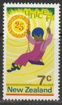 Новая Зеландия 1971 год. 25 лет ЮНИСЕФ, 1 марка.