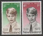 Новая Зеландия 1973 год. Принц Эдвард в 1964 году, 2 марки.