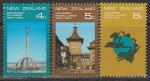 Новая Зеландия 1974 год. 100 лет Всемирному почтовому союзу и городу Нейпир, 3 марки.