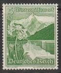 Германия (III Рейх) 1938 год. Зимняя помощь: восточные ландшафты и альпийские цветы. Целль-ам-Зее, 1 марка из серии (наклейка)