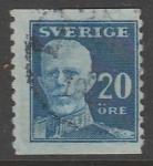 Швеция 1920 год. Стандарт. Король Густав V, ном. 20 эре, 1 марка из серии (гашёная)