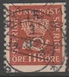 Швеция 1929 год. Стандарт. Корона и почтовый рожок, ном. 115 эре, 1 марка из серии (гашёная)