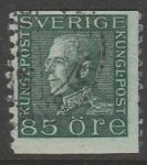 Швеция 1925 год. Стандарт. Король Густав V, ном. 85 эре, 1 марка из серии (гашёная)
