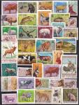 Набор иностранных марок, животные (фауна), 40 марок гашеных