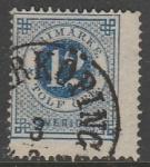 Швеция 1872/1877 год. Номинал в круге, 12 эре, 1 марка из серии (гашёная)