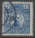 Швеция 1911/19 год. Стандарт. Король Густав V, ном. 20 эре, 1 марка из серии (гашёная)